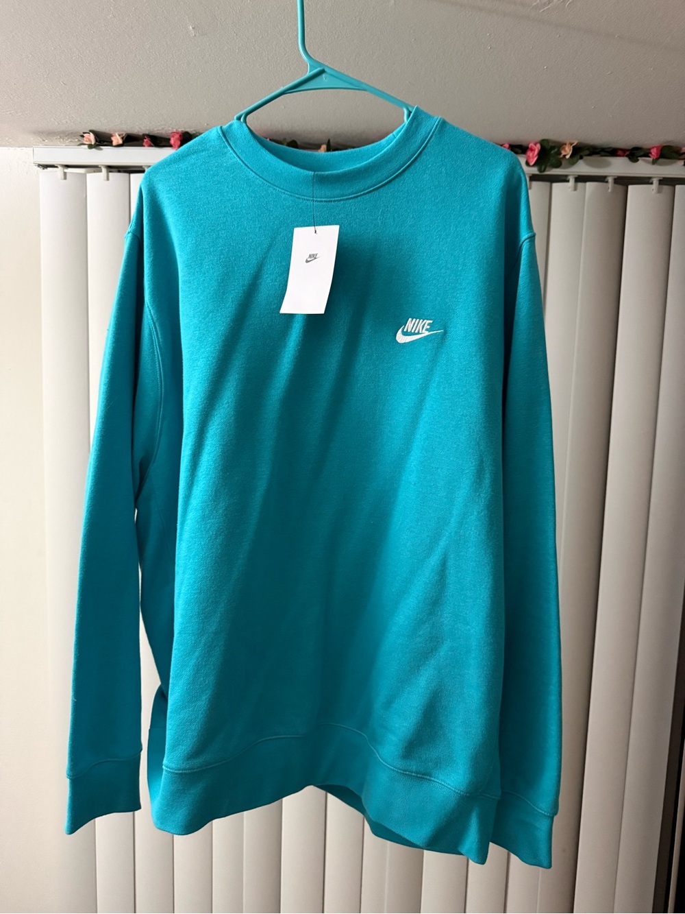 NWT Nike Men’s Club Fleece Crewneck Teal/Blue XXL 2XL